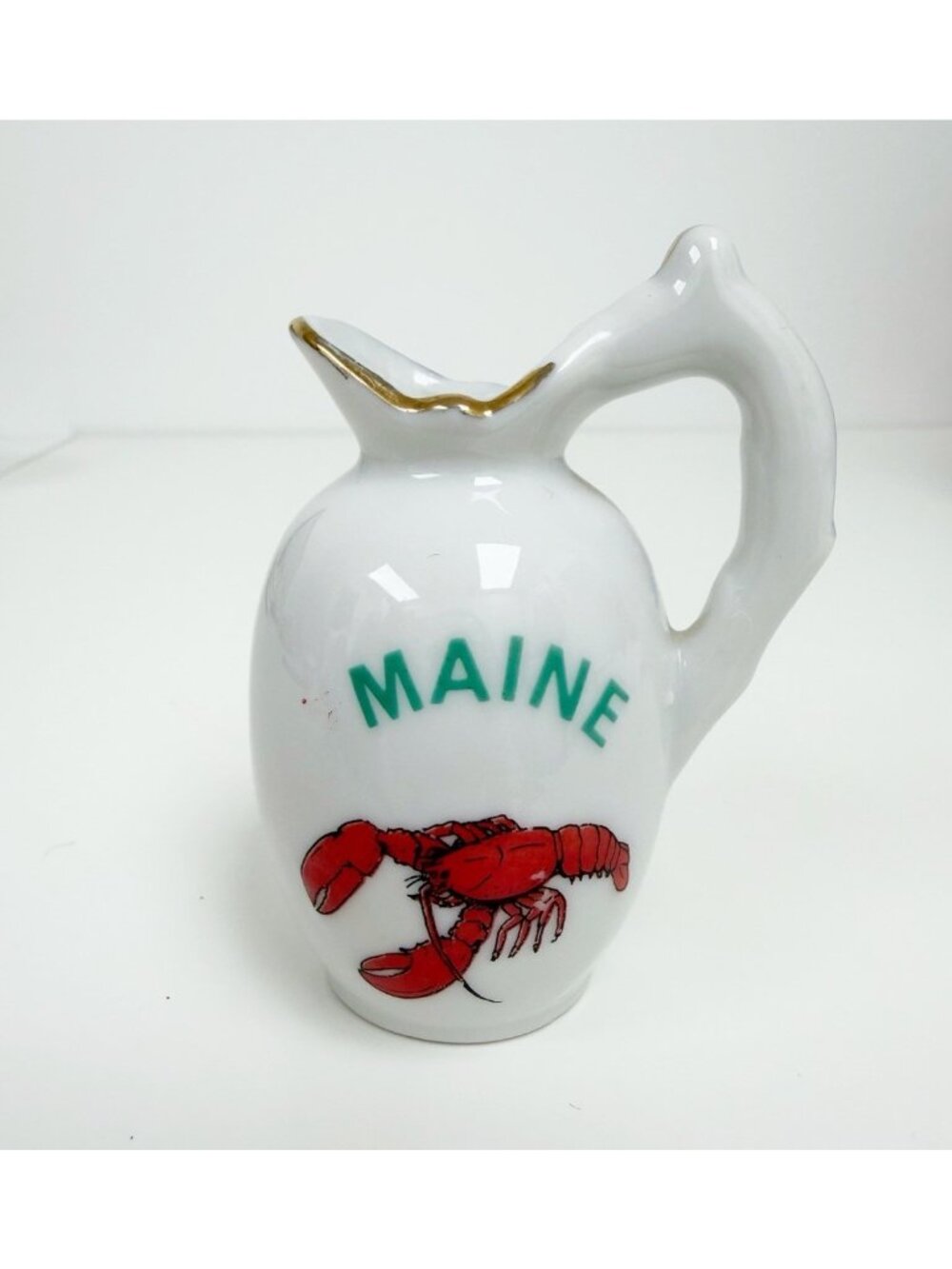Miniature ceramic Travel souvenir pitcher or creamer Maine Lobster Collectable